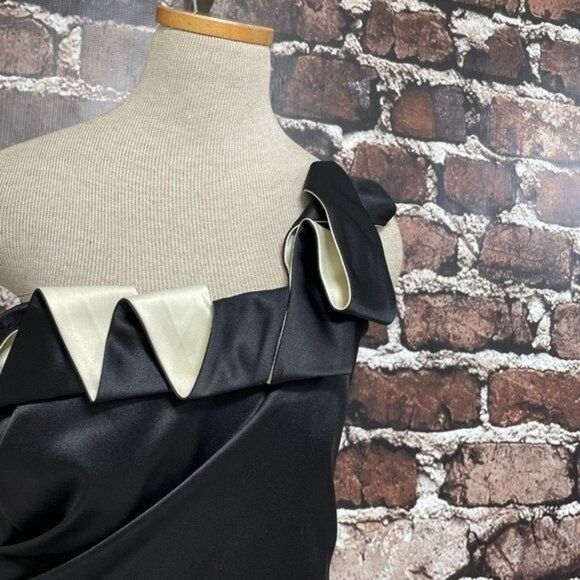 Max & Cleo Black Dress with Geometric Neckline - Picture 8 of 9